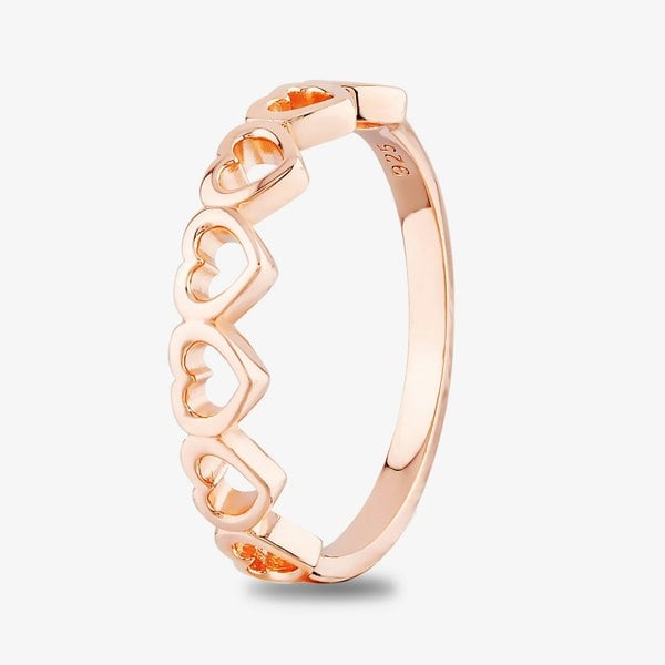 Rosa Lea Multiple Open Heart Ring AM-2THB025507