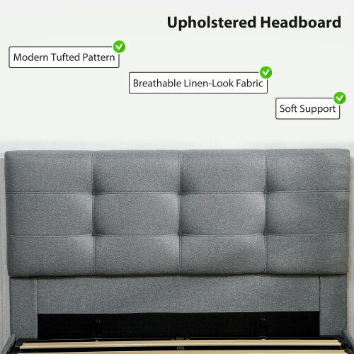 Wyld Haus Sutto 4FT6 Double Ottoman Bed with Gas Lift Storage Grey