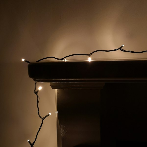 Samuel Alexander 200 LED 16m Indoor Outdoor Christmas Multi Function Mains Operated String Lights with Timer in Warm White