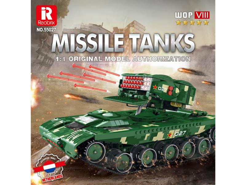 Reobrix RC Missile Firing Tank 1488pc Construction Set