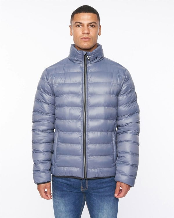 Duck and Cover Shemmy Two Quilted Jacket Denim Blue