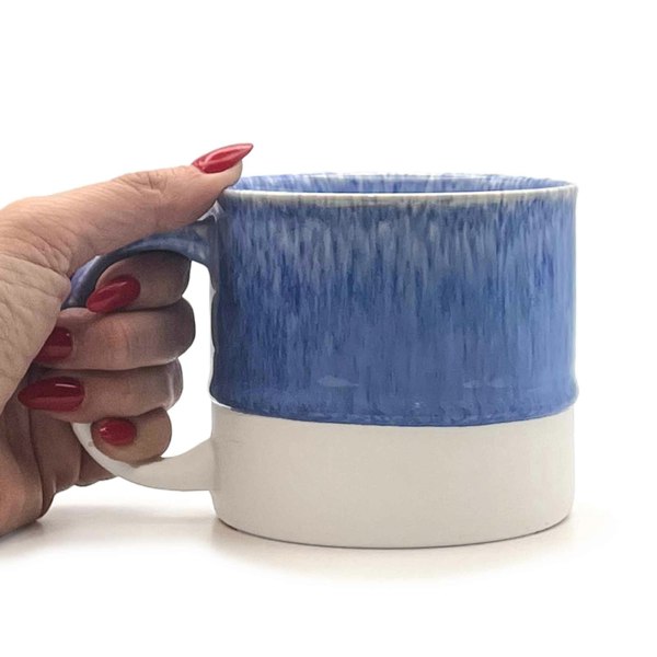 Scandi Home Set of Two 480ml Terra Fusion Cobalt Reactive Glazed Ceramic Mugs