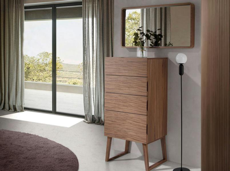 Angel Cerdá Rectangular Walnut Wall Mirror 3035