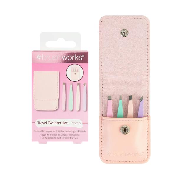 Brushworks Travel Tweezer Set - Pastels