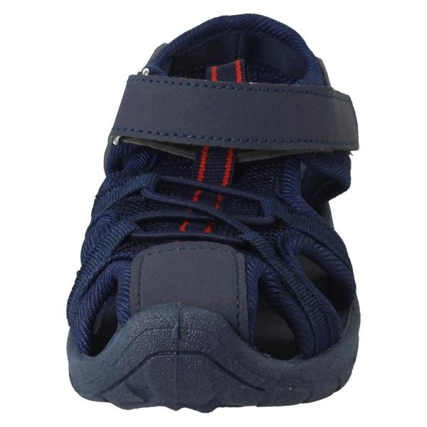Spot On Boys Spot On Elastic Lace Hook and Loop Strap Casual Sandals N0074