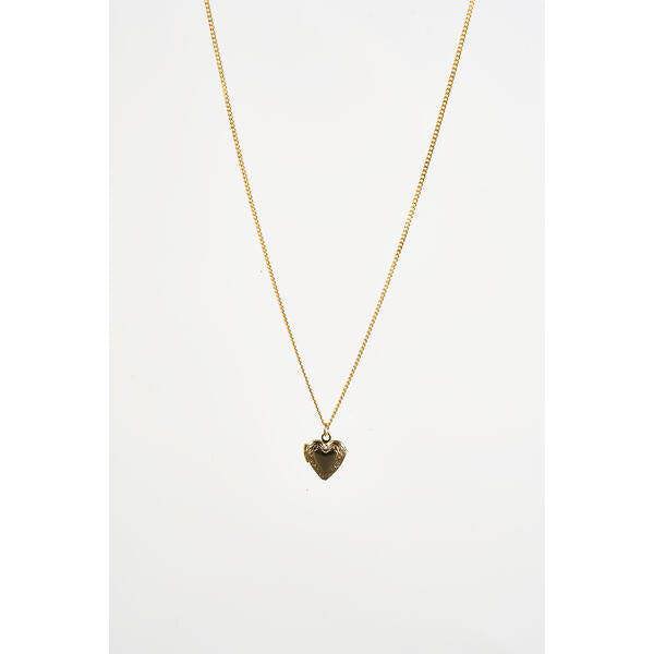 SVNX Small Heart Locket Necklace in Gold - Gift Boxed