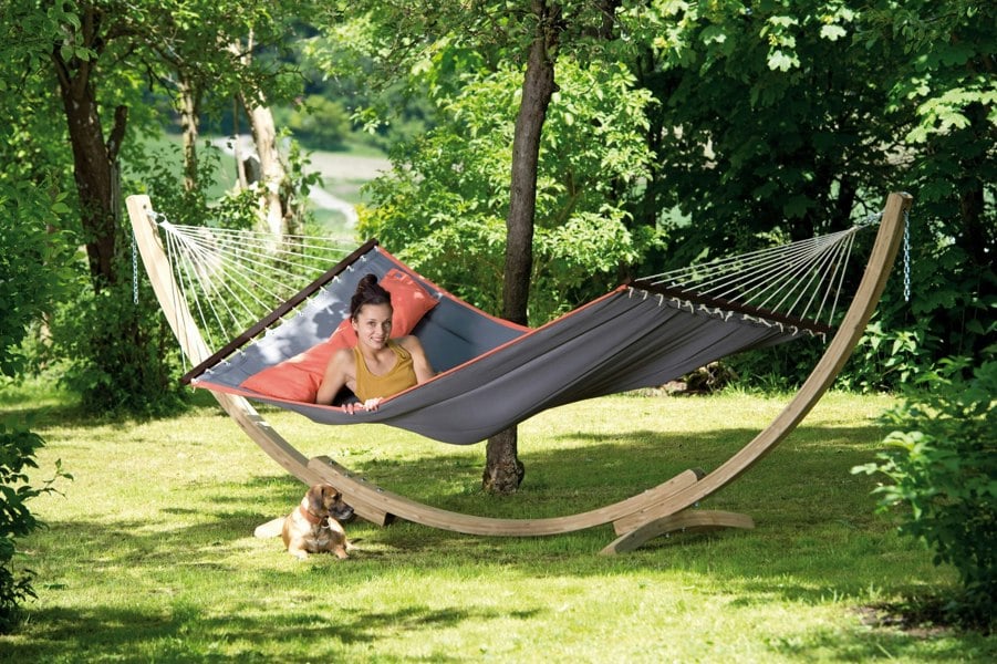Amazonas American Dream Set Grey Hammock and Stand