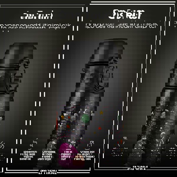 ION8 Leak Proof Slim Thermal Water Bottle, Insulated Steel, Spaceships, 500ml (17oz)