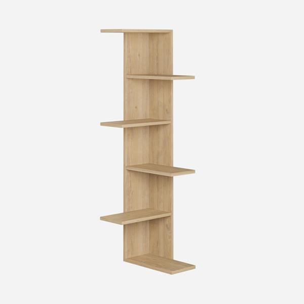 Decortie Saso Modern Corner Bookcase Display Unit Medium 141(H)cm