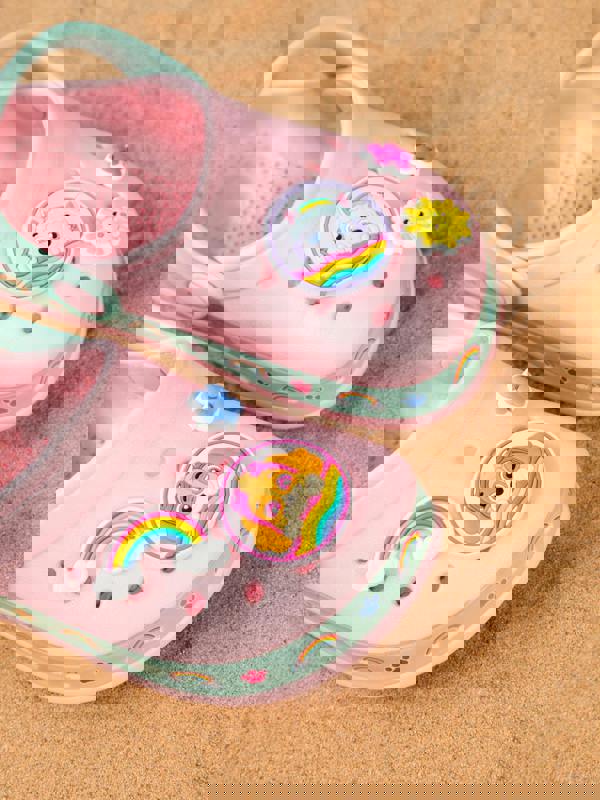 Paw Patrol Girls Pink Multi Badge Clogs