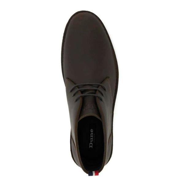 Dune London Mens Suede Contrast Sole Desert Boots - Brown - 