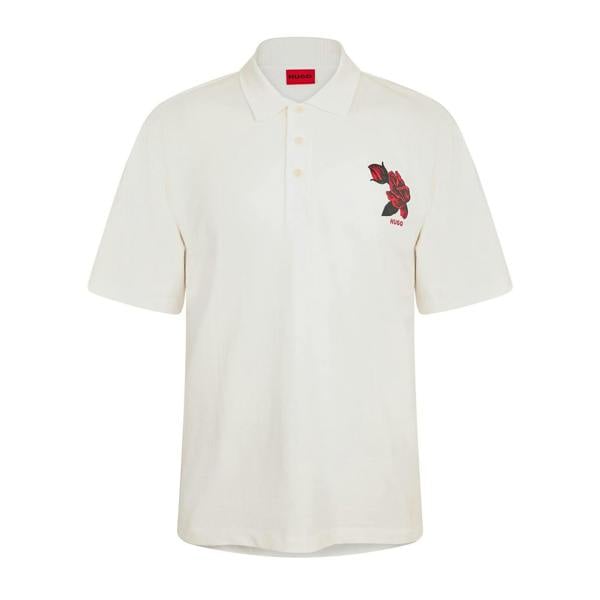 Hugo Mens Dardigo Rose Polo Shirt - White - 