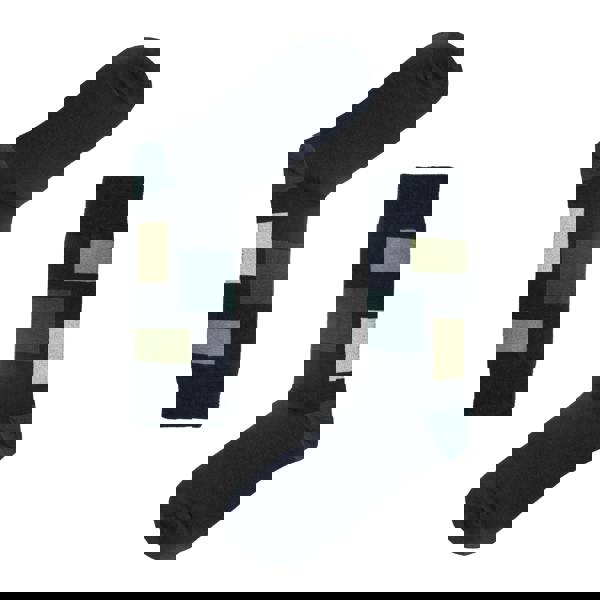 Jemsox Block Pattern Organic Cotton Mens Socks | Comfort Top & Breathable Fit