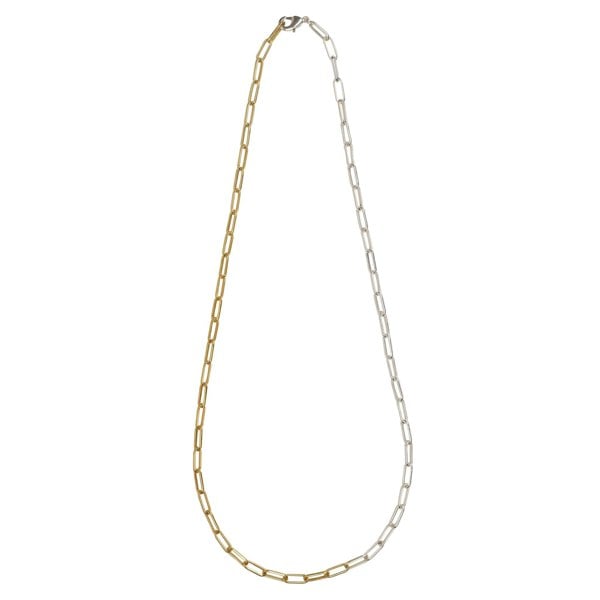 Lila Rasa Dual Tone Mix Metal Paperclip Chain