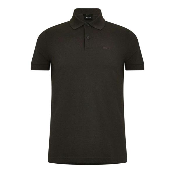 Boss Mens Firenze Cotton Polo Shirt - Dark Grey - 