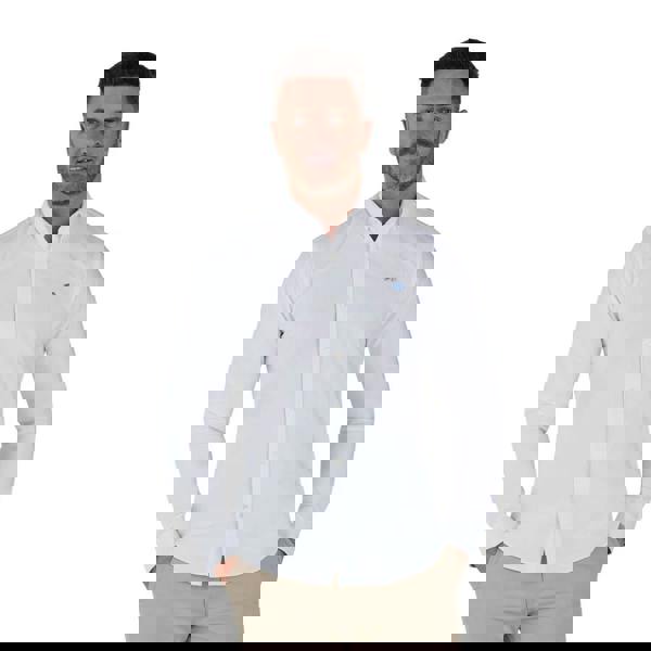 Raging Bull Mens Classic Oxford Long-Sleeved Shirt - White - 