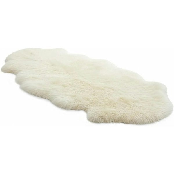 Infinity Leather Genuine Sheepskin Real Natural Wool Double Area Rug