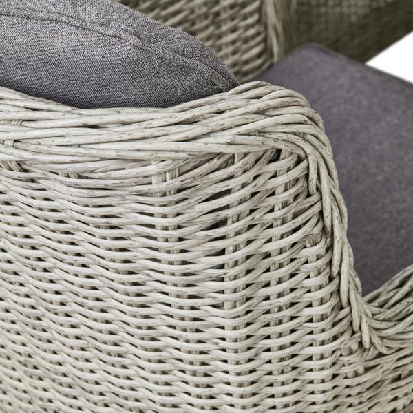 Statement Furniture Swinley 4 Seater Rattan Round Garden Dining Table & Chairs Set