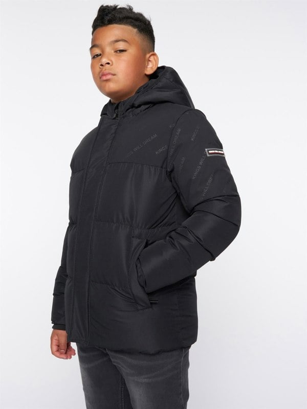 Kings Will Dream Nate Short Puffer Jacket Jet Black