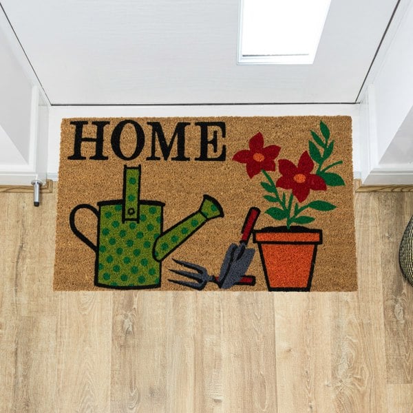 JVL Eco-Friendly Latex Backed Coir Entrance Doormat, 45x75cm - Gardener