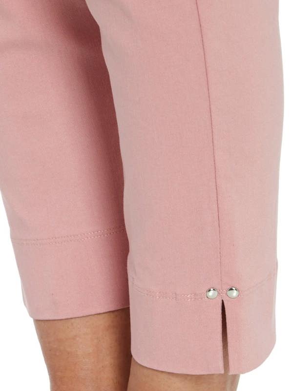 PennyPlain Cropped Bengaline Ankle Grazer Trousers - Dusk