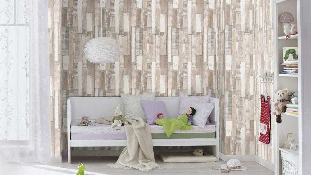 Rasch Wallpaper Rustic Wooden Planks Brown Wall Paper 203714