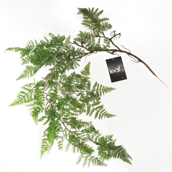 Leaf 100cm Artificial Hanging Maidenhair Fern Plant Dark Green