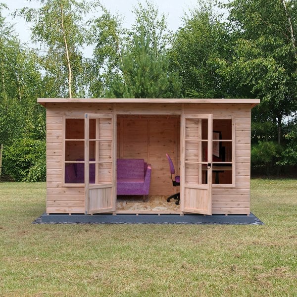 Shire 12x6 Dahlia Pent Summerhouse 12mm Shiplap interlock cladding