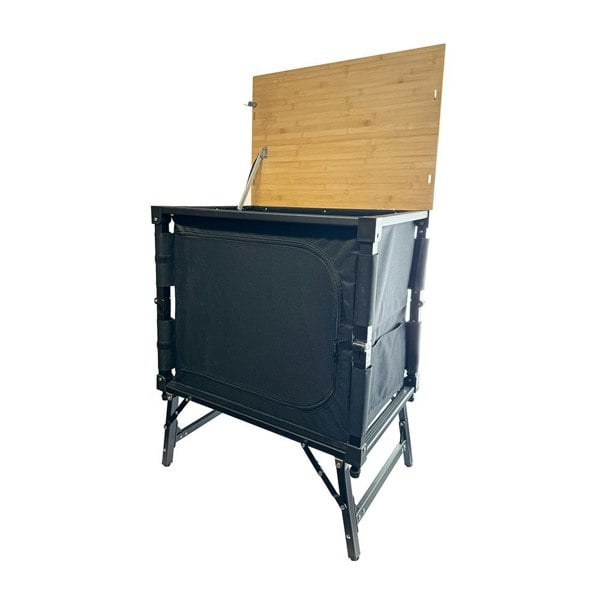 Bamboo 3 in 1 Folding Table/Storage Camping Cupboard OLPRO