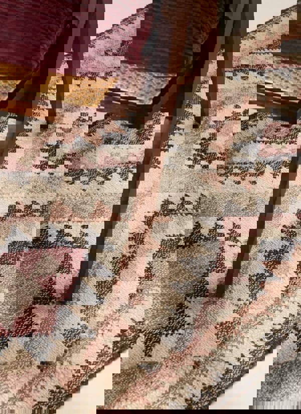 The Rugs Roya Afghan Kelim Rug – Parsa Cream Multicolour