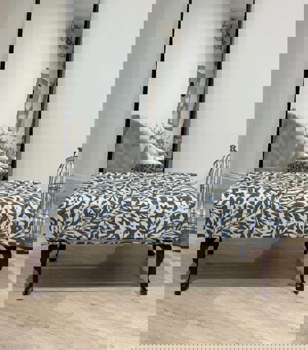 PREMIUM will blue non storage foostool coffee table, footrest pouffe side table - ISTOOLS