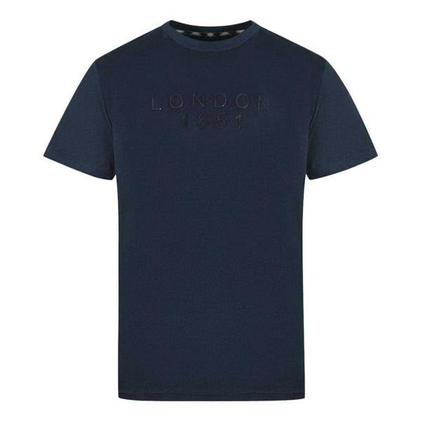 Aquascutum Mens London 1851 Logo Taped T-Shirt - Navy Blue