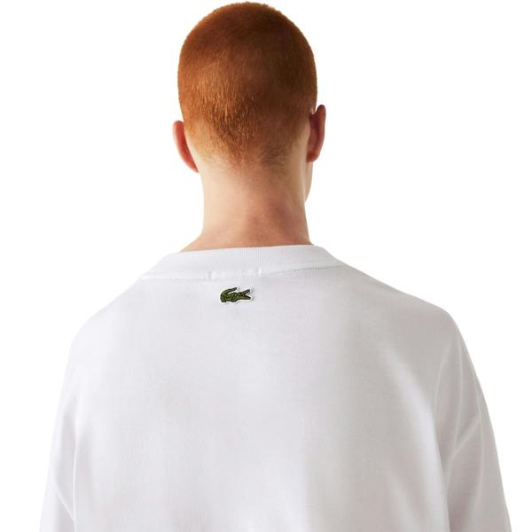 Lacoste Unisex Adult Embroidered Logo Loose Fit T-Shirt - White - 