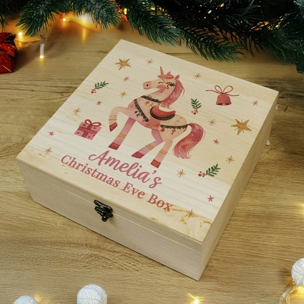 Personalised Memento Company Personalised Unicorn Christmas Eve Box
