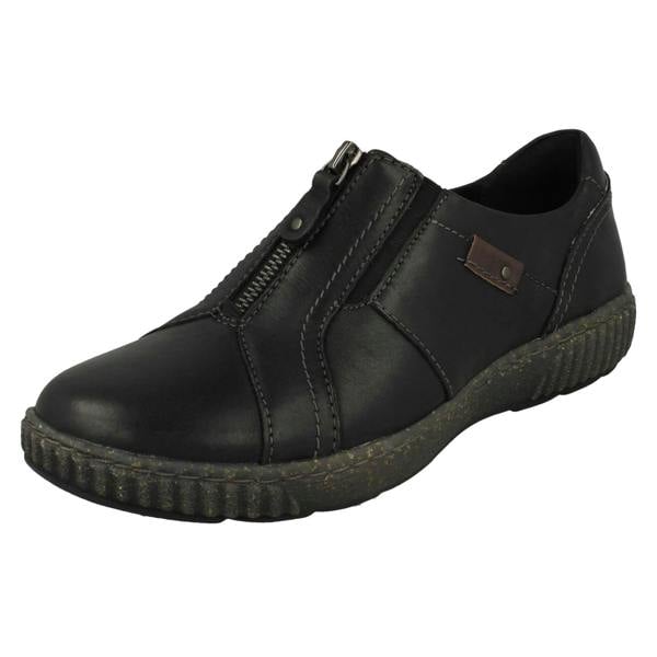 Clarks Ladies Clarks Zip Fastening Contour Coushion Shoes Magnolia Zip