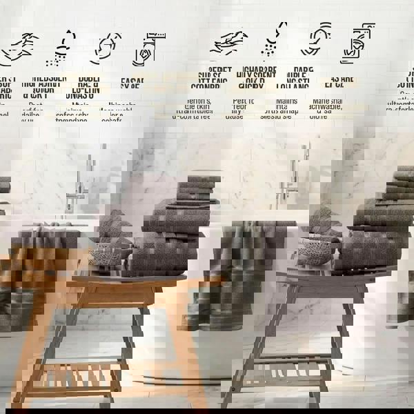 Smart Living Boston 8 PCS Towel Bale Set - Grey