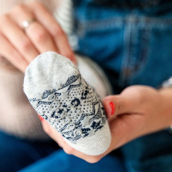 Little Sock Co. Bundle of Navy Stay-on, Non-Slip Booties & Arctica Non-slip Stay-on Socks