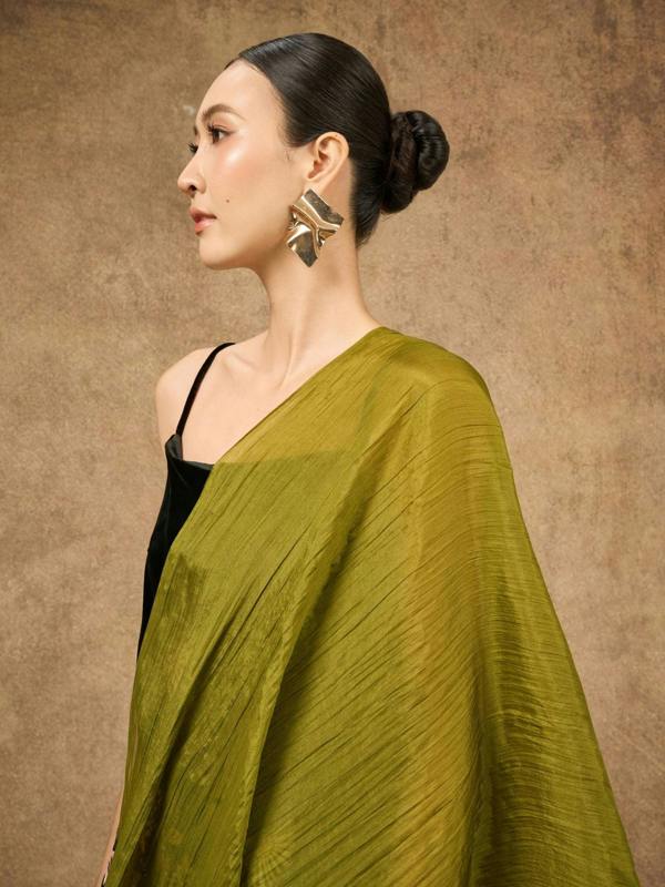 Olive Green Silk Scarf – Pre-Order, Hand-Dyed Mulberry Silk, Headscarf & Everyday Wrap