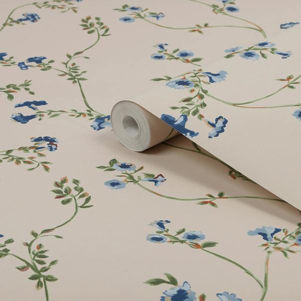 Joules Robey Cottage Floral Wallpaper - Creme - 10m