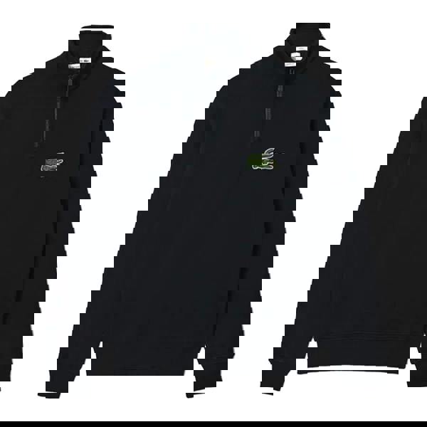 Lacoste Unisex Adult Quarter Zip Loose Sweatshirt - Black - 