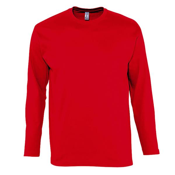 SOLS Mens Monarch Long Sleeve T-Shirt - Red