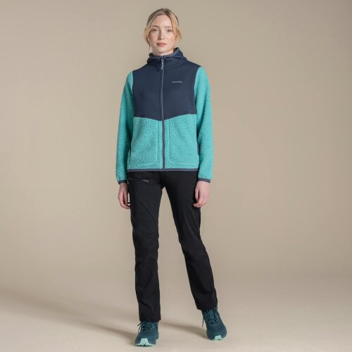 Craghoppers Womens Telesto Hooded Fleece Jacket - Anthracite/Glazed Aqua