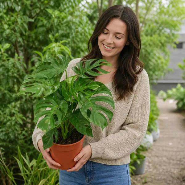 Monstera Deliciosa Cheese Plant 19cm Pot – Easy Care Large Indoor Houseplant