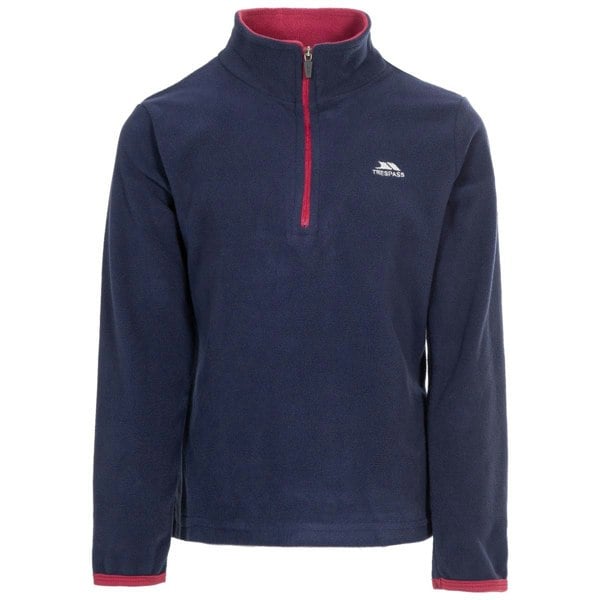 Trespass Childrens/Girls Sybil Micro Fleece - Navy/Raspberry