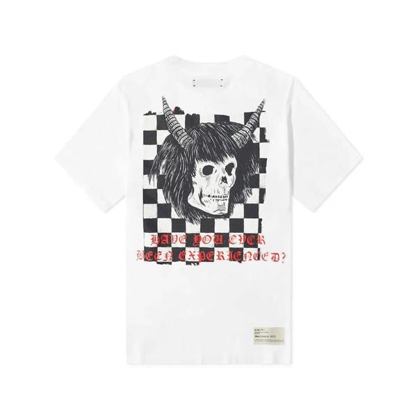 Amiri Wes Lang Checkered T-Shirt   in  White