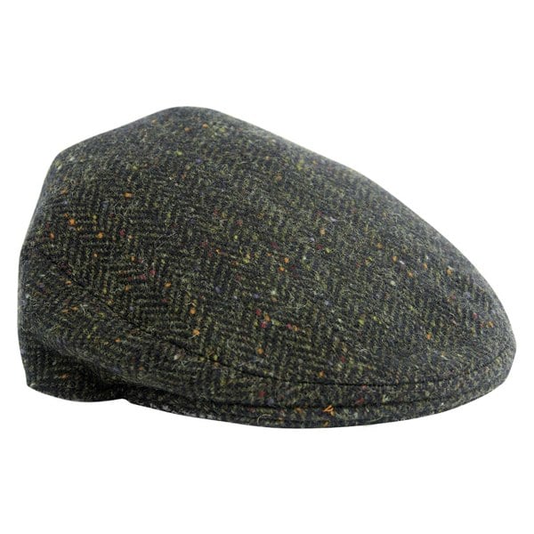 Gamble & Gunn Dolton Molloy & Sons Irish Donegal Tweed British Made Moor Green Flat Cap