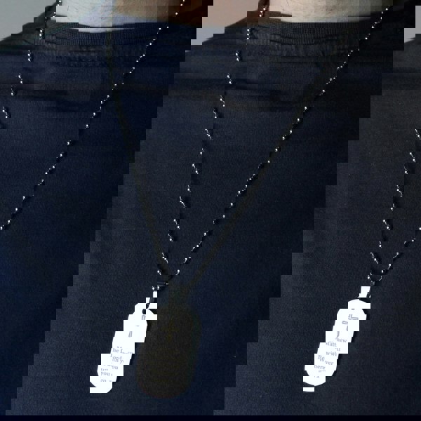 Personalised Memento Company Personalised Cross Stainless Steel Dog Tag Necklace