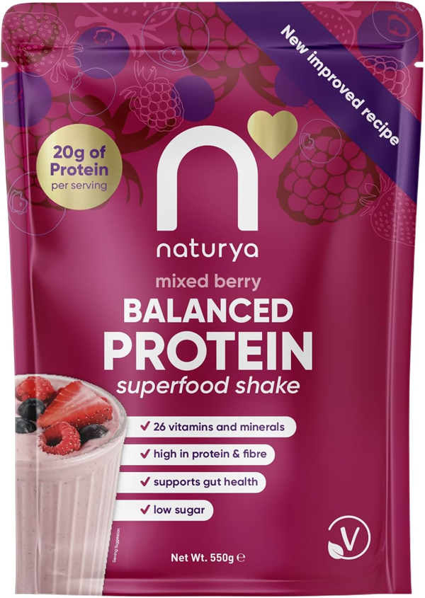 Naturya Balanced Protein Superfood Shake Mixed Berry 550g