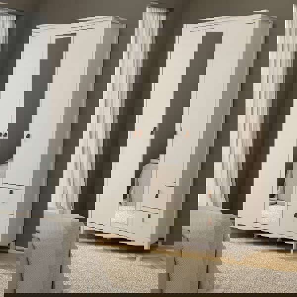 Furniture To Go Barcelona Wardrobe with 2 Doors + 1 Mirror Door + 2 Drawers in Cashmere