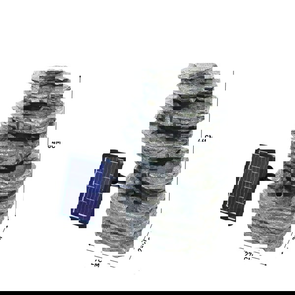 Winding Rockery Water Feature Self-Containing Feature Outdoor Fountain Fountains Living and Home